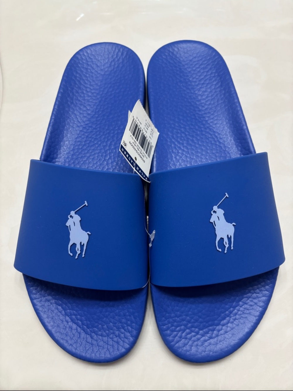 Polo Ralph Lauren Blue Logo Slide Sandals size 13
